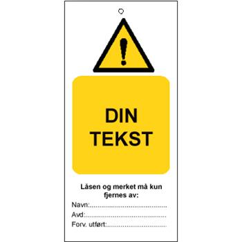 Produktbilde for Tags spesial: «Din tekst» (75x160) 10 stk