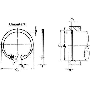 Produktbilde for Låsering I-190 DIN 472 for 190mm boring