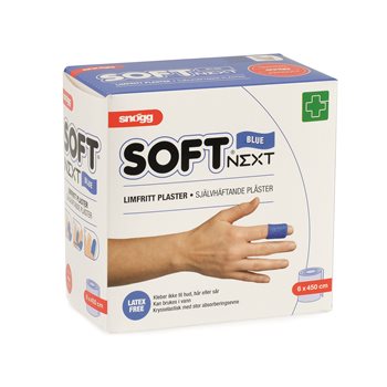 Produktbilde for Soft NEXT limfritt plaster 6cm 4,5m blå