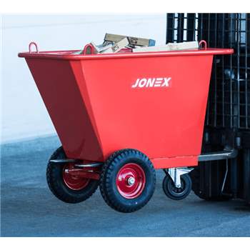 Produktbilde for Jonex Ryddig avfallsvogn 400 liter, 750kg, løfteører,m/truck