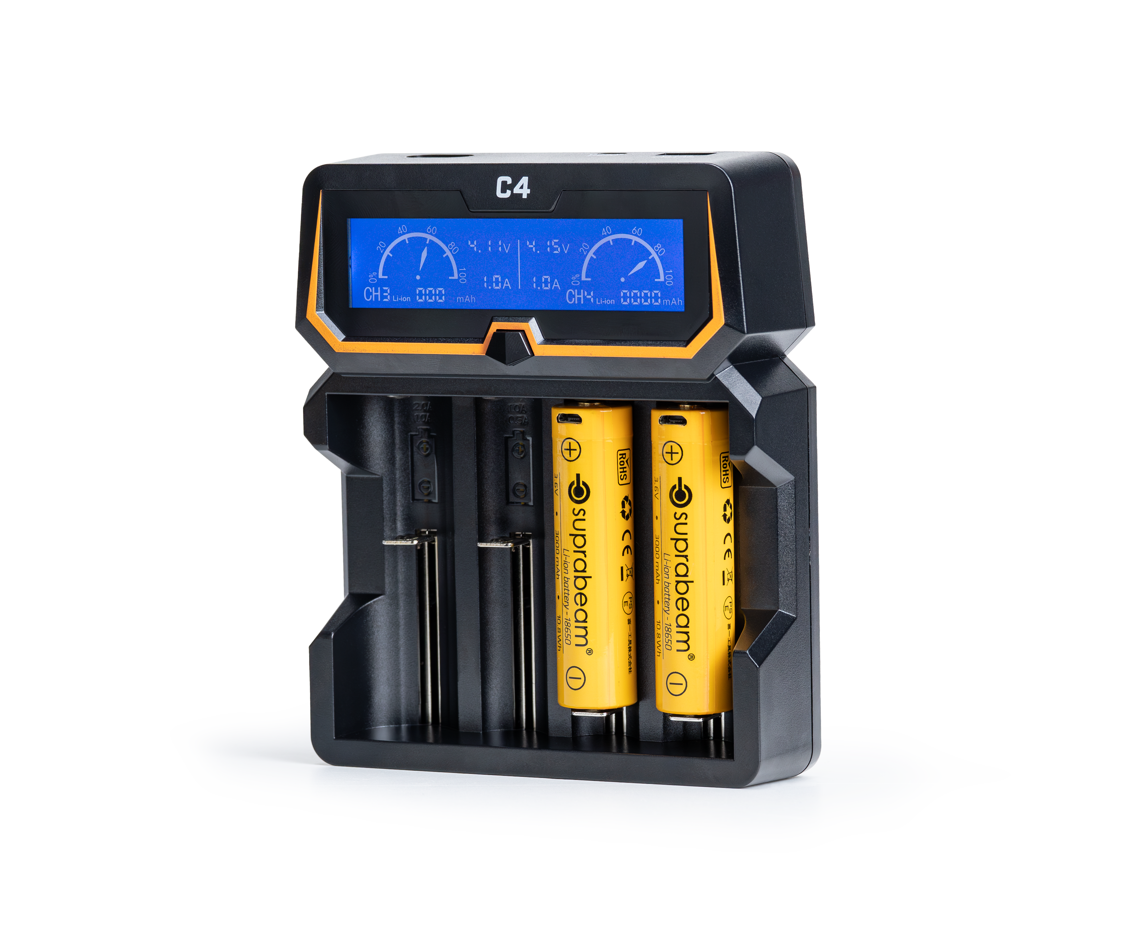 Produktbilde for Suprabeam C4 Multilader inkl. 2 batteri for 4 stk batteri