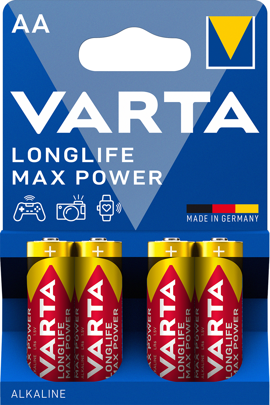 Produktbilde for Varta Longlife Max Power AA 4stk Alkaliske batteri