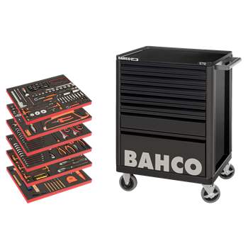 Produktbilde for Bahco verktøyvogn 7 skuffer m/6 innlegg (346-deler)