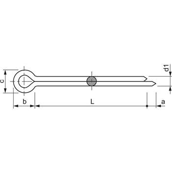 Produktbilde for Saksesplint Ø3,2x14mm ELF DIN 94