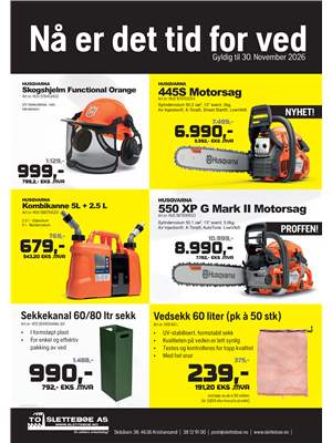 Nå er det tid for ved - Gyldig til 30. November 2026 