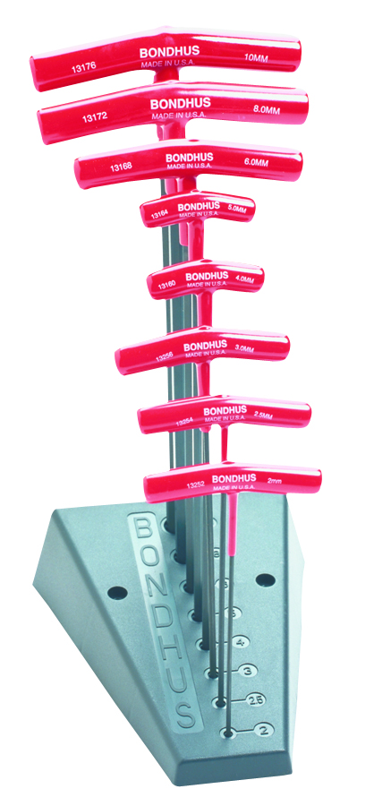 Produktbilde for Bondhus T-sekskantnøkkelsett m/kule og stativ
