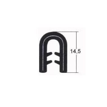 Produktbilde for Kantlist PVC med stålinnlegg 1,5 - 2,5mm H=14,5mm