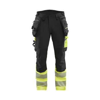 Produktbilde for 1125 Varselbukse 4-veisstretch Svart/Varselgul str C52