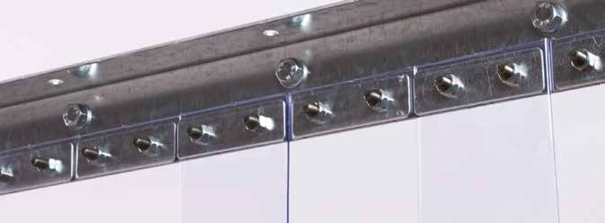 Produktbilde for Opphengsskinne 2,5m for PVC-Stripes komplett med låsebrikker