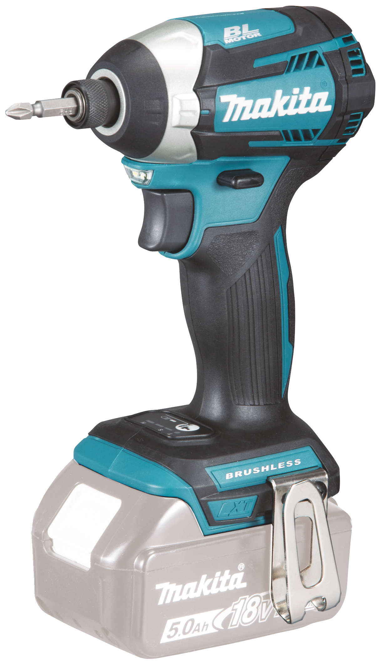 Baglæns tempo komme ud for Makita slagskrutrekker 18V 1/4" BL-motor u/batteri og lader