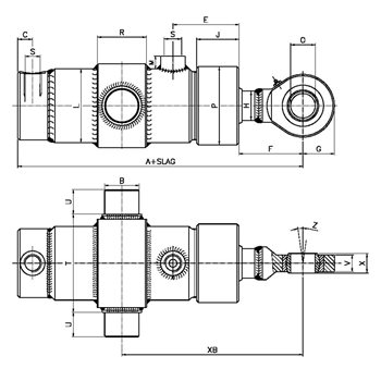 Produktbilde for KM hydraulikk sylinder, type DVLP