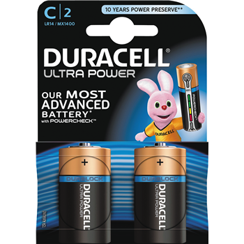 Produktbilde for Duracell Ultra Power C 1,5V Alkalisk batteri 2stk