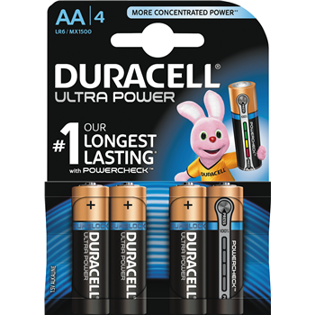Produktbilde for Duracell Ultra Power 1,5V AA 4stk Alkaline batteri