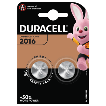Produktbilde for Duracell 2016 batteri 3V lithium bilalarm / nøkkel 2stk