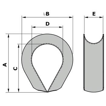 Produktbilde for Kause trosse K3 9/72mm Galvanisert
