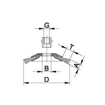 Produktbilde for Stålbørste for vinkelsliper, form 28KDZR