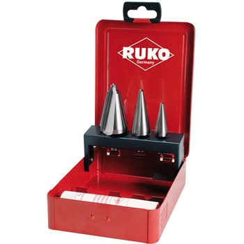 Produktbilde for Ruko plateborsett HSS 3-30,5mm nr. 1-2-3 med skjærepasta