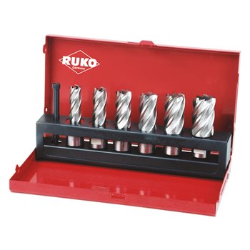 Produktbilde for Ruko kjerneborsett 12-22mm 6stk Weldon