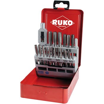 Produktbilde for Ruko håndgjengetappsett M3-M12 22-deler