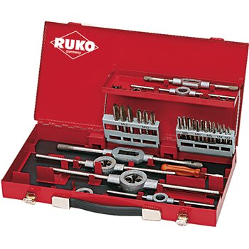 Produktbilde for Ruko håndgjengetapper/bakker i sett M3-M12 37-deler