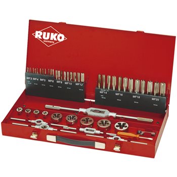 Produktbilde for Ruko håndgj.tapper/bakker fingj. M3-M20 43-deler