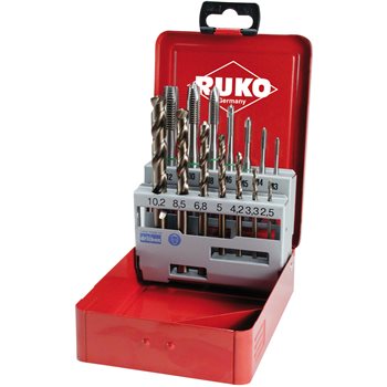 Produktbilde for Ruko maskingjengetappsett M3-M12 14-deler