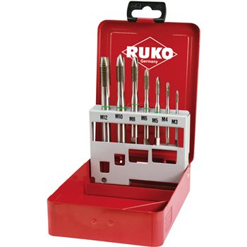 Produktbilde for Ruko maskingjengetappsett M3-M12 7-deler