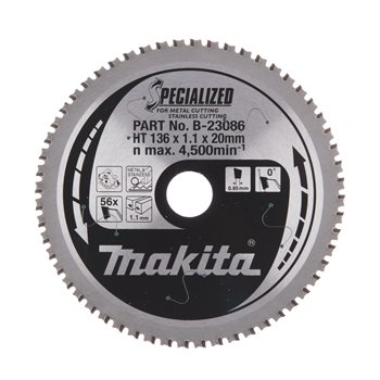Produktbilde for Makita sagblad HM 136x20mm 56T