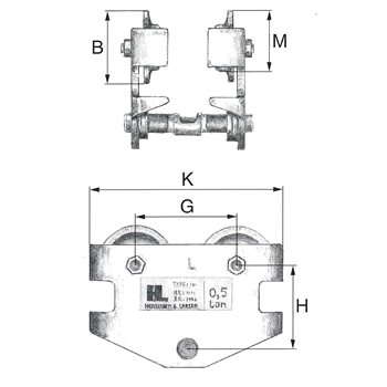 Produktbilde for H&L Skyvbar løpekatt