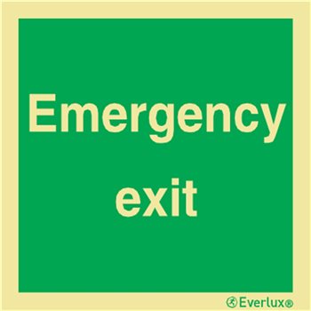 Produktbilde for Emergency exit 15x15cm vinyl IMO