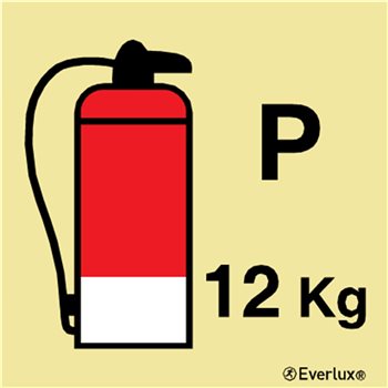 Produktbilde for Symbol brannslukker 12kg 15x15cm IMO