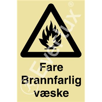 Produktbilde for Fare brannfarlig væske + symbol