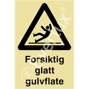 Produktbilde for Fare glatt gulvflate + symbol