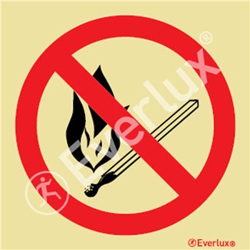 Produktbilde for Symbol bruk av åpen ild forbudt