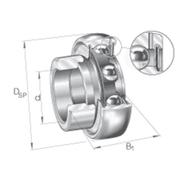 Produktbilde for Innsatslager sylindrisk boring, serie GRAE .. NPPB