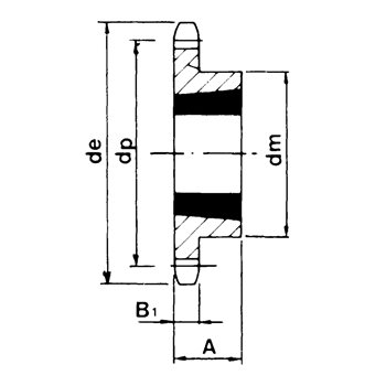 Produktbilde for Taper kjedehjul simplex