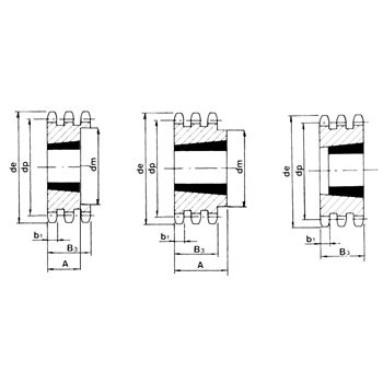 Produktbilde for Taper kjedehjul triplex